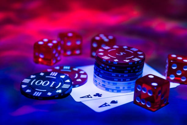 No Commission Baccarat betting layout and card distribution